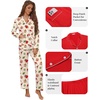 Ekouaer Pajamas For Women Set Button Down Sleepwear Long Pj Pant Lounge Set | 2 Pieces,Long Sleeve,Patch Pocket,Elastic Waistband,Soft,Breathable,Lightweight,Fall and Winter(Gingerbread Wreath)