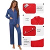 Ekouaer Pajamas For Women Set Button Down Sleepwear Long Pj Pant Lounge Set | 2 Pieces,Long Sleeve,Patch Pocket,Elastic Waistband,Soft,Breathable,Lightweight,Fall and Winter(Navy)