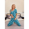 Ekouaer Pajamas for Women Set 2 Piece Fall Sleepwear with Pockets | Soft Ladies Pajama Sets, Matching Pjs, Short Sleeve Lounge Sets, Joggers Long Pants, Casual Loungewear(Green Heart)