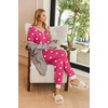 Ekouaer Pajamas for Women Set 2 Piece Fall Sleepwear with Pockets | Soft Ladies Pajama Sets, Matching Pjs, Short Sleeve Lounge Sets, Joggers Long Pants, Casual Loungewear(Pink Heart)