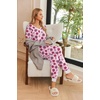 Ekouaer Pajamas for Women Set 2 Piece Fall Sleepwear with Pockets | Soft Ladies Pajama Sets, Matching Pjs, Short Sleeve Lounge Sets, Joggers Long Pants, Casual Loungewear(Pink Rose)