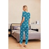 Ekouaer Pajamas for Women Set 2 Piece Fall Sleepwear with Pockets | Soft Ladies Pajama Sets, Matching Pjs, Short Sleeve Lounge Sets, Joggers Long Pants, Casual Loungewear(Green Heart)