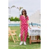 Ekouaer Pajamas for Women Set 2 Piece Fall Sleepwear with Pockets | Soft Ladies Pajama Sets, Matching Pjs, Short Sleeve Lounge Sets, Joggers Long Pants, Casual Loungewear(Pink Heart)
