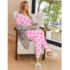 Ekouaer Pajamas for Women Set 2 Piece Fall Sleepwear with Pockets | Soft Ladies Pajama Sets, Matching Pjs, Short Sleeve Lounge Sets, Joggers Long Pants, Casual Loungewear(Pink-bow)