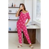 Ekouaer Pajamas for Women Set 2 Piece Fall Sleepwear with Pockets | Soft Ladies Pajama Sets, Matching Pjs, Short Sleeve Lounge Sets, Joggers Long Pants, Casual Loungewear(Pink Heart)