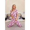 Ekouaer Pajamas for Women Set 2 Piece Fall Sleepwear with Pockets | Soft Ladies Pajama Sets, Matching Pjs, Short Sleeve Lounge Sets, Joggers Long Pants, Casual Loungewear(Pink Rose)