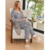 Ekouaer Pajamas for Women Set 2 Piece Fall Sleepwear with Pockets | Soft Ladies Pajama Sets, Matching Pjs, Short Sleeve Lounge Sets, Joggers Long Pants, Casual Loungewear(Gery Coffee)