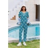 Ekouaer Pajamas for Women Set 2 Piece Fall Sleepwear with Pockets | Soft Ladies Pajama Sets, Matching Pjs, Short Sleeve Lounge Sets, Joggers Long Pants, Casual Loungewear(Green Heart)