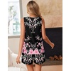 Ekouaer Women Sleeveless Pajama Set Summer Tank Top Pjs 2 Piece Lounge Set | Side Pockets, Cami Tank, Daily Loungewear, Floral Print, Travel Sleepwear, Ideal for Birthday Gift(Large Floral/Blac)