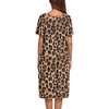Ekouaer Women’s House Dress with Pockets | Nightgowns for Women Short Sleeve Moo Moos Floral Night Gown for Old Lady, Elderly, Grandma, on Mother’s Day, Home, Garden(Leopard Print)