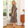 Ekouaer Women’s House Dress with Pockets | Nightgowns for Women Short Sleeve Moo Moos Floral Night Gown for Old Lady, Elderly, Grandma, on Mother’s Day, Home, Garden(Floral Multicolor)