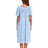 Ekouaer Women’s House Dress with Pockets | Nightgowns for Women Short Sleeve Moo Moos Floral Night Gown for Old Lady, Elderly, Grandma, on Mother’s Day, Home, Garden(Blue White Floral)