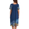 Ekouaer Women’s House Dress with Pockets | Nightgowns for Women Short Sleeve Moo Moos Floral Night Gown for Old Lady, Elderly, Grandma, on Mother’s Day, Home, Garden(Mandola)