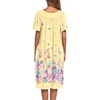 Ekouaer Women’s House Dress with Pockets | Nightgowns for Women Short Sleeve Moo Moos Floral Night Gown for Old Lady, Elderly, Grandma, on Mother’s Day, Home, Garden(Yellow Butterfly)