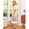 Ekouaer Women’s House Dress with Pockets | Nightgowns for Women Short Sleeve Moo Moos Floral Night Gown for Old Lady, Elderly, Grandma, on Mother’s Day, Home, Garden(Yellow Butterfly)
