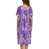 Ekouaer Women’s House Dress with Pockets | Nightgowns for Women Short Sleeve Moo Moos Floral Night Gown for Old Lady, Elderly, Grandma, on Mother’s Day, Home, Garden(Floral Purple)
