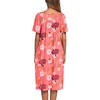 Ekouaer Women’s House Dress with Pockets | Nightgowns for Women Short Sleeve Moo Moos Floral Night Gown for Old Lady, Elderly, Grandma, on Mother’s Day, Home, Garden(Pink Leaf)