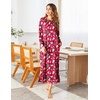 Ekouaer Women’s Long Sleeve Nightgown Full Length Nightshirt with Pockets | warm ankle length sleep dress, winter sleepwear, loose nightgown, lounging dress, vacation maxi long dress, maternity gown(Christmas Penguin)