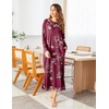 Ekouaer Women’s Long Sleeve Nightgown Full Length Nightshirt with Pockets | warm ankle length sleep dress, winter sleepwear, loose nightgown, lounging dress, vacation maxi long dress, maternity gown(A_floral Red)