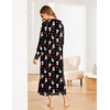 Ekouaer Women’s Long Sleeve Nightgown Full Length Nightshirt with Pockets | warm ankle length sleep dress, winter sleepwear, loose nightgown, lounging dress, vacation maxi long dress, maternity gown(Christmas Snowman)