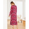 Ekouaer Women’s Long Sleeve Nightgown Full Length Nightshirt with Pockets | warm ankle length sleep dress, winter sleepwear, loose nightgown, lounging dress, vacation maxi long dress, maternity gown(Christmas Penguin)