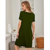 Ekouaer Womens Nightgown Short Sleeve Sleepwear Soft Pleated Sleepshirt | Women Soft Sleeping Gown, Loose Night Gown, Year-Round Sleepwear, Maternity Gown, Daily Wear Nightshirt, Outdoor Loungewear(Army Green)