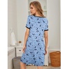 Ekouaer Womens Nightgown Short Sleeve Sleepwear Soft Pleated Sleepshirt | Women Soft Sleeping Gown, Loose Night Gown, Year-Round Sleepwear, Maternity Gown, Daily Wear Nightshirt, Outdoor Loungewear(Star Moon)