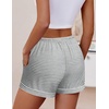Ekouaer Womens Pajama Shorts Casual Cute Printed Lounge Pj Bottoms(Grey Strip)