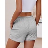 Ekouaer Womens Pajama Shorts Casual Cute Printed Lounge Pj Bottoms(Light Grey)