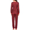Ekouaer Womens Pajamas Sets Long Sleeve Tops with Jogger Pants | Two-Piece Plaid Sleepwear, Soft Pjs, Fall Lounge Set, Casual Outfits with Pockets, Round Neck(Red Big Plaid)