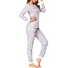 Ekouaer Womens Pajamas Sets Long Sleeve Tops with Jogger Pants | Two-Piece Plaid Sleepwear, Soft Pjs, Fall Lounge Set, Casual Outfits with Pockets, Round Neck(Light Grey Pink Star)