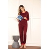 Ekouaer Womens Pajamas Sets Long Sleeve Tops with Jogger Pants | Two-Piece Plaid Sleepwear, Soft Pjs, Fall Lounge Set, Casual Outfits with Pockets, Round Neck(Red Plaid)