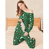 Ekouaer Womens Pajamas Sets Long Sleeve Tops with Jogger Pants | Two-Piece Plaid Sleepwear, Soft Pjs, Fall Lounge Set, Casual Outfits with Pockets, Round Neck(Christmas Green)