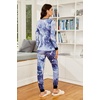 Ekouaer Womens Pajamas Sets Long Sleeve Tops with Jogger Pants | Two-Piece Plaid Sleepwear, Soft Pjs, Fall Lounge Set, Casual Outfits with Pockets, Round Neck(Blue Star)