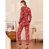 Ekouaer Womens Pajamas Sets Long Sleeve Tops with Jogger Pants | Two-Piece Plaid Sleepwear, Soft Pjs, Fall Lounge Set, Casual Outfits with Pockets, Round Neck(Christmas Red)