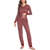 Ekouaer Womens Pajamas Sets Long Sleeve Tops with Jogger Pants | Two-Piece Plaid Sleepwear, Soft Pjs, Fall Lounge Set, Casual Outfits with Pockets, Round Neck(Snowflake)