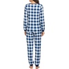 Ekouaer Womens Pajamas Sets Long Sleeve Tops with Jogger Pants | Two-Piece Plaid Sleepwear, Soft Pjs, Fall Lounge Set, Casual Outfits with Pockets, Round Neck(Blue Plaid)