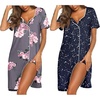 Grey Floral/Blue Star