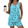 Coconut Tree Blue/Green