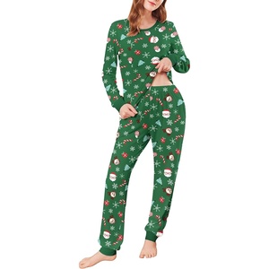 Ekouaer Womens Pajamas Sets Long Sleeve Tops with Jogger Pants | Two-Piece Plaid Sleepwear, Soft Pjs, Fall Lounge Set, Casual Outfits with Pockets, Round Neck(Christmas Green)