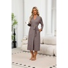 Ekouaer Robes for Women Long Lightweight Bathrobe Soft Knit Bath Robe with Pockets(Light Beige)