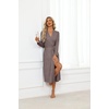 Ekouaer Robes for Women Long Lightweight Bathrobe Soft Knit Bath Robe with Pockets(Light Beige)