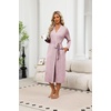 Ekouaer Robes for Women Long Lightweight Bathrobe Soft Knit Bath Robe with Pockets(Light Pink)