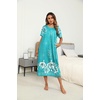 Ekouaer Women’s House Dress with Pockets Long Nightgowns for Women House Dress Pleated Front Moo Moos for Women(Floral Green)