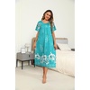 Ekouaer Women’s House Dress with Pockets Long Nightgowns for Women House Dress Pleated Front Moo Moos for Women(Floral Green)