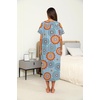 Ekouaer Women’s House Dress with Pockets Long Nightgowns for Women House Dress Pleated Front Moo Moos for Women(Light Blue Mandala)