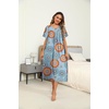 Ekouaer Women’s House Dress with Pockets Long Nightgowns for Women House Dress Pleated Front Moo Moos for Women(Light Blue Mandala)