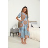 Ekouaer Women’s House Dress with Pockets Long Nightgowns for Women House Dress Pleated Front Moo Moos for Women(Light Blue Mandala)