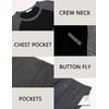 Ekouaer Mens Pajamas Set Bamboo Viscose Short Sleeve Pjs Sets | Soft Moisture Wicking Lightweight, Summer Button Fly Sleepwear with Pockets for lounging at home Running Reading(Black Dark Grey)