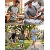 Ekouaer Mens Pajamas Set Bamboo Viscose Short Sleeve Pjs Sets | Soft Moisture Wicking Lightweight, Summer Button Fly Sleepwear with Pockets for lounging at home Running Reading(Navy Grey)